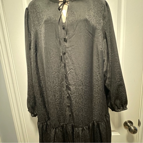 🌸3 for $30 NWT Joe Fresh Little Black Dress cetim jacquard Size 1X - Picture 3 of 16